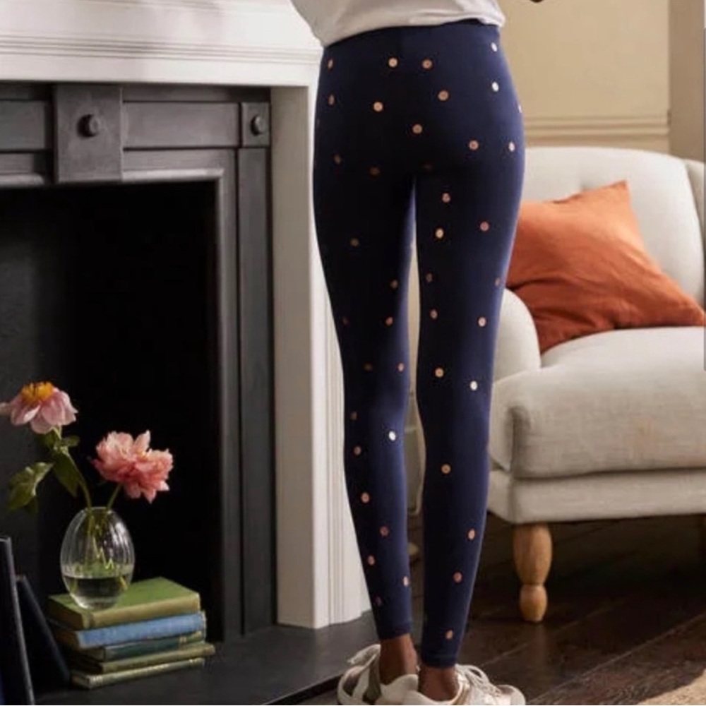 NWT Boden High Rise Jersey Navy Leggings - Picture 3 of 9